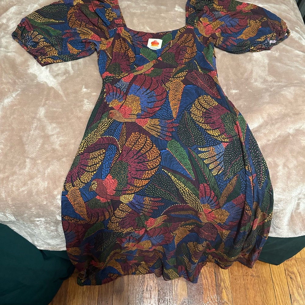 FARM Rio Dotted Macaws Maxi Dress (M)
